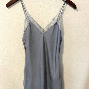 VICTORIA'S SECRET Pale Blue Midi Satin Lace Nightgown
